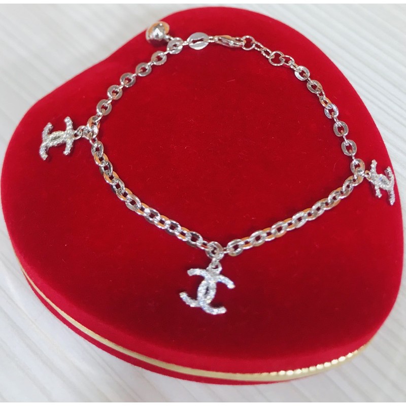 GELANG TANGAN RANTAI MAINAN SILVER925/PERHIASAN SILVER925 LAPIS EMAS PUTIH ASLI /GT116