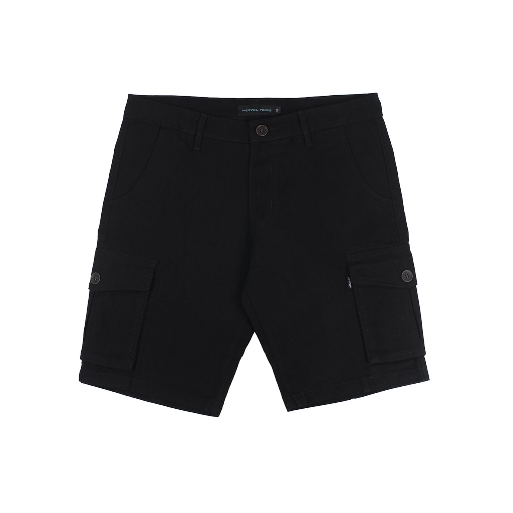 Heuvel Tribe Cargo Short Pants Nikko Black Celana Pendek Pria Sph 2110.107