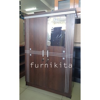 LEMARI PAKAIAN KAYU DENGAN KACA BABY LOCKER LT02 Shopee LEMARI PAKAIAN KAYU DENGAN KACA BABY LOCKER LT02 Shopee