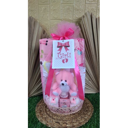 (READY) hampers baby/baby gift set/parsel bayi/ kado bayi/hampers baby/paket kado bayi-Girl boneka 125.000
