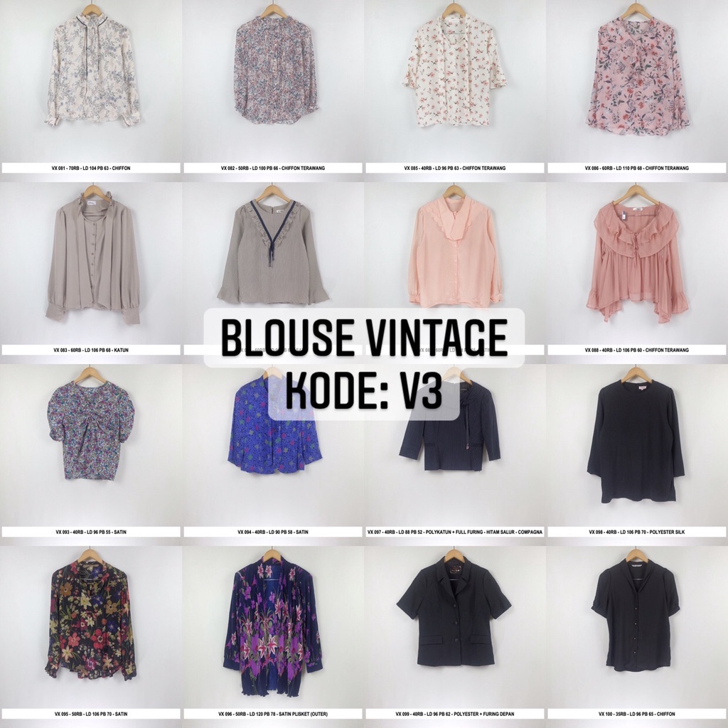 Thrift Blouse Vintage | Kode V3