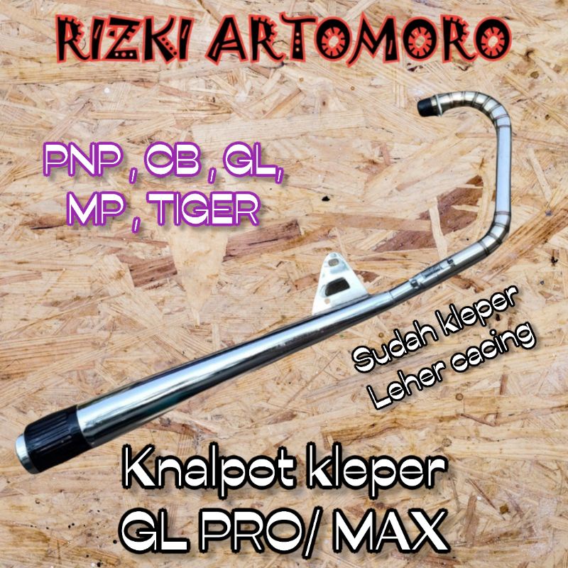 knalpot GL PRO GL MAX leher stainless cacing kleper pedes