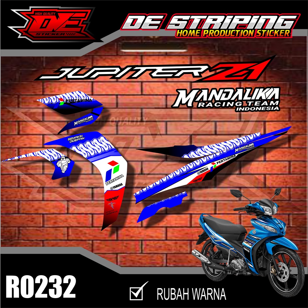 Striping Variasi Motor Jupiter Z1 Motif MANDALIKA Keren Semi Full R0231