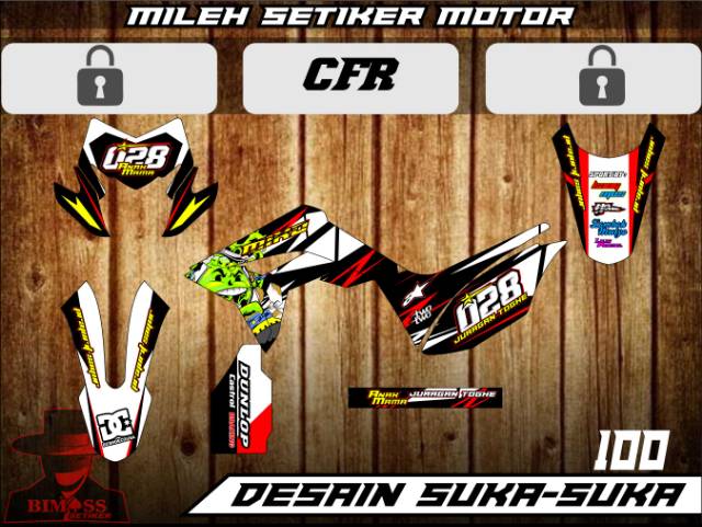 Decal stiker motor crf