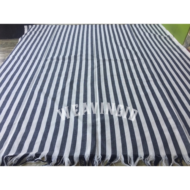 Tenun Lurik Blanket Tenun Jepara Hitam Putih