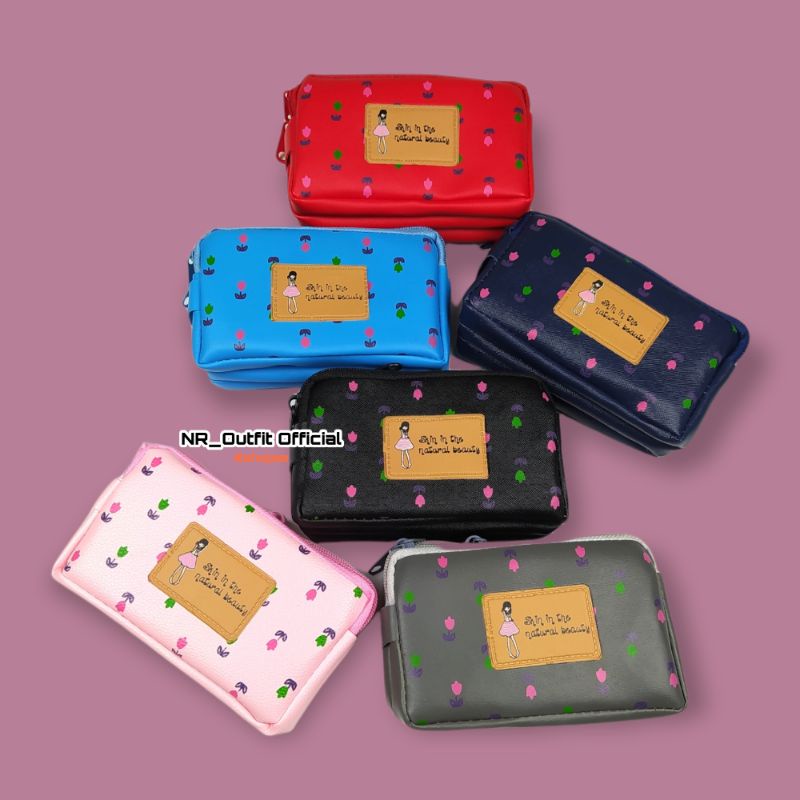 Dompet Panjang Wanita Resleting Motif C03 Tempat Peralatan Makeup Cewek NR_Outfit Official COD