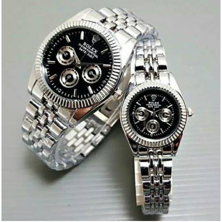 Flash Sale Jam Tangan Couple Murah RLX Rantai Crono Hiasan