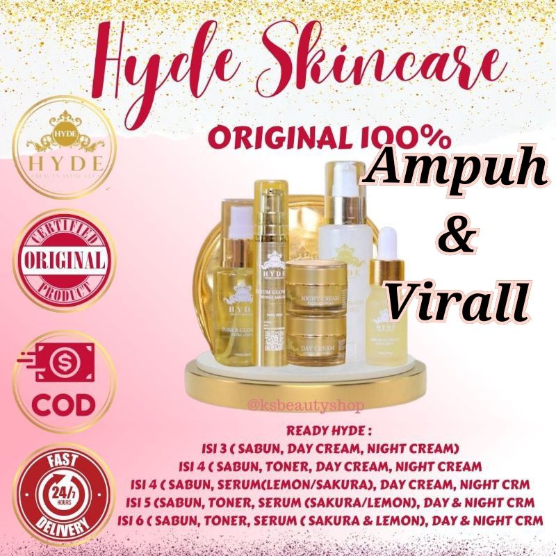 HYDE BEAUTY SKINCARE ORIGINAL AMAN UNTUK BUMIL DAN BUSUI PAKET WAJAH SKINCARE SECINCER SKINCERE SKIN