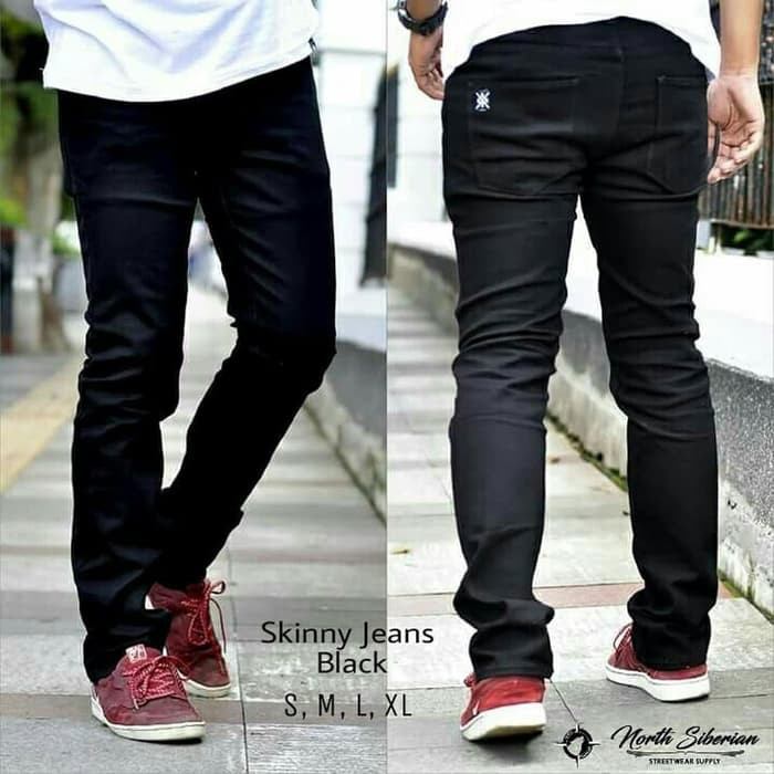 BIG SMALL LARGE SIZE MURAH LENGKAP DISTRO X0NE/ Plain black hitam long pants jeans celana panjang