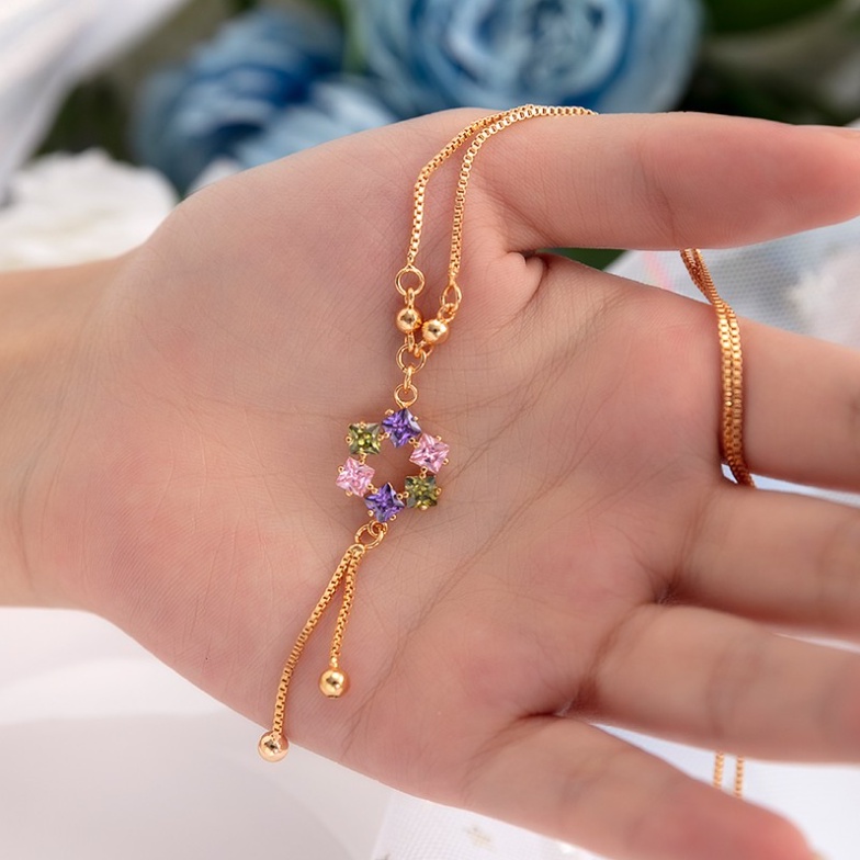 Kalung Wanita Liontin Bunga Ungu Fashion Aksesoris - Kalung Wanita Casual