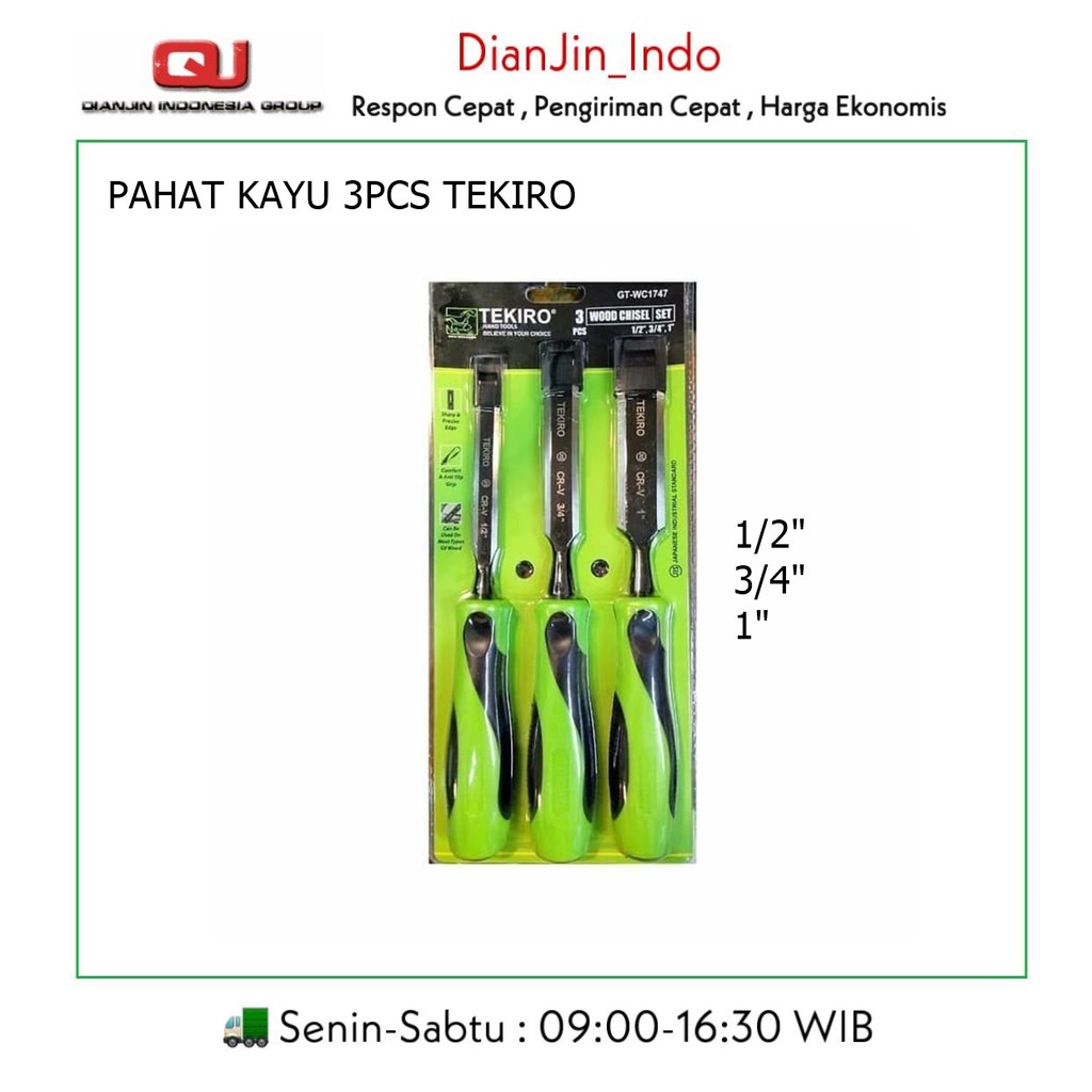 PAHAT KAYU 3PCS TEKIRO ASLI