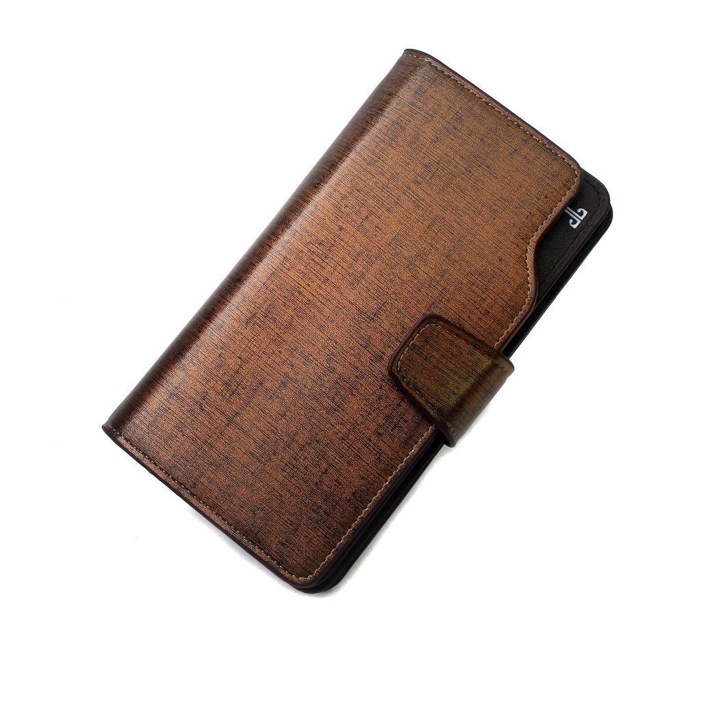 TOKOKOE - Dompet Pria Wanita bahan Kulit Vegan Original model Panjang 22 Slot Kartu dengan Kotak Premium - Troy - Mark22-Gold