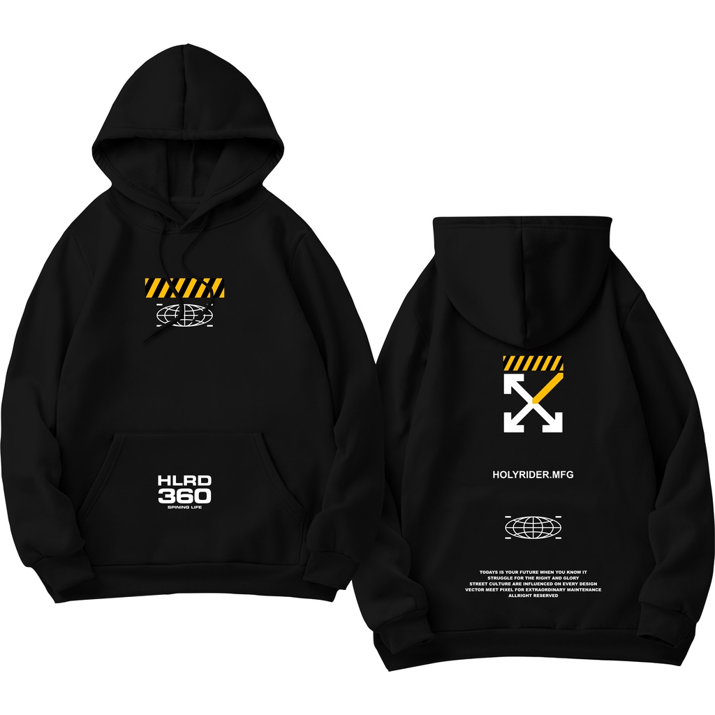 Sweater Hoodie HLRD Sablon DTF Fleece Cotton II Holyrider Jumper Hoodie HLRD 360 II M-XXL (Pria &amp; Wanita) Free stiker&amp;Gantungan Kunci