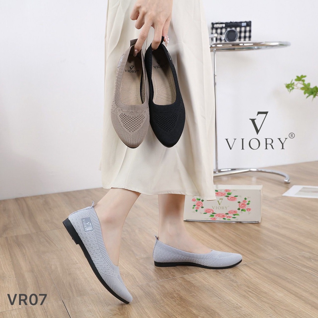 VIORY Sepatu Kanvas Flyknit Flat Shoes #VR07 ORIGINAL