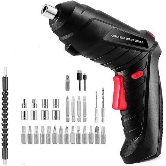 Bor Baterai Cordless Mini Mesin Portable Obeng Screwdriver Electric