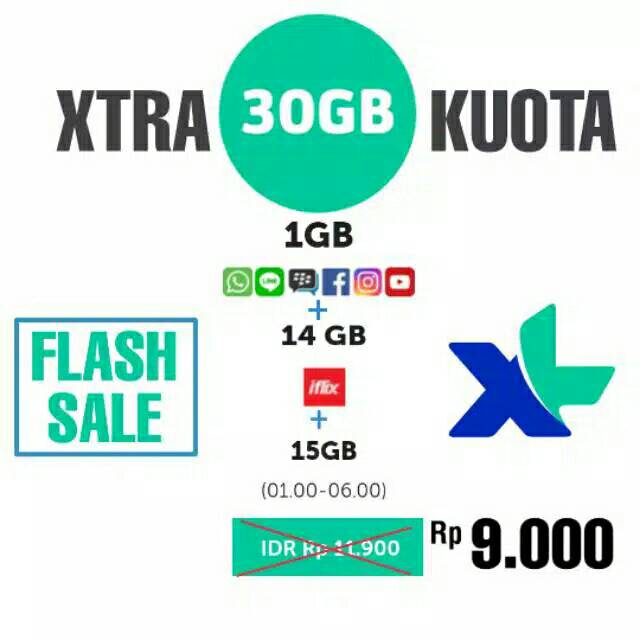 XTRA KUOTA XL 30GB PAKET DATA XL