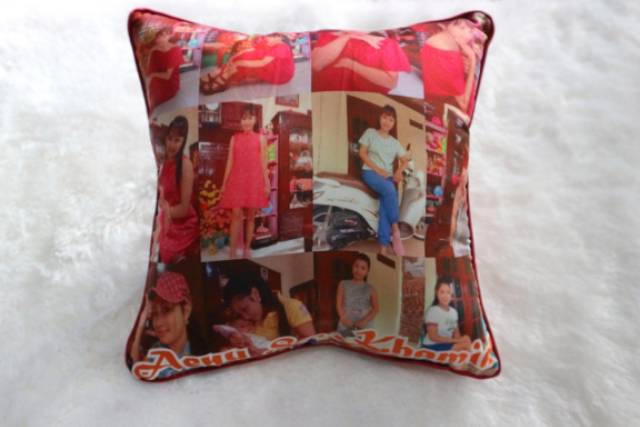 Bantal Foto Custom Wedding / Ultah / Wisuda