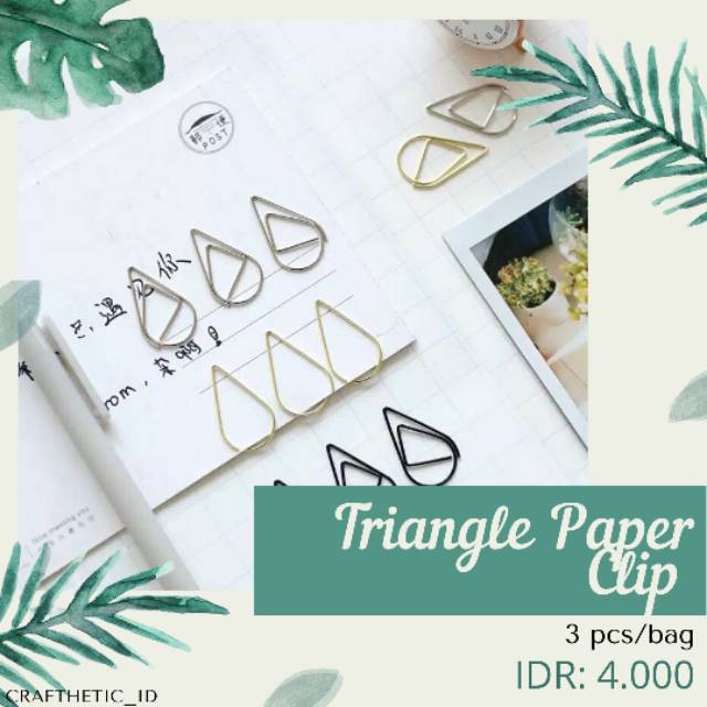 

Triangle Paper Clip / Penjepit Kertas