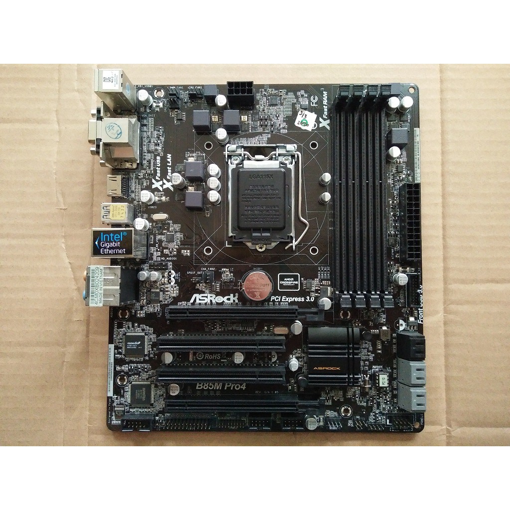 Motherboard Gaming ASRock B85M Pro4 LGA1150 B85 H81 H87 H97 Q85 Q87 4-slot RAM, 2-slot VGA, USB 3.0