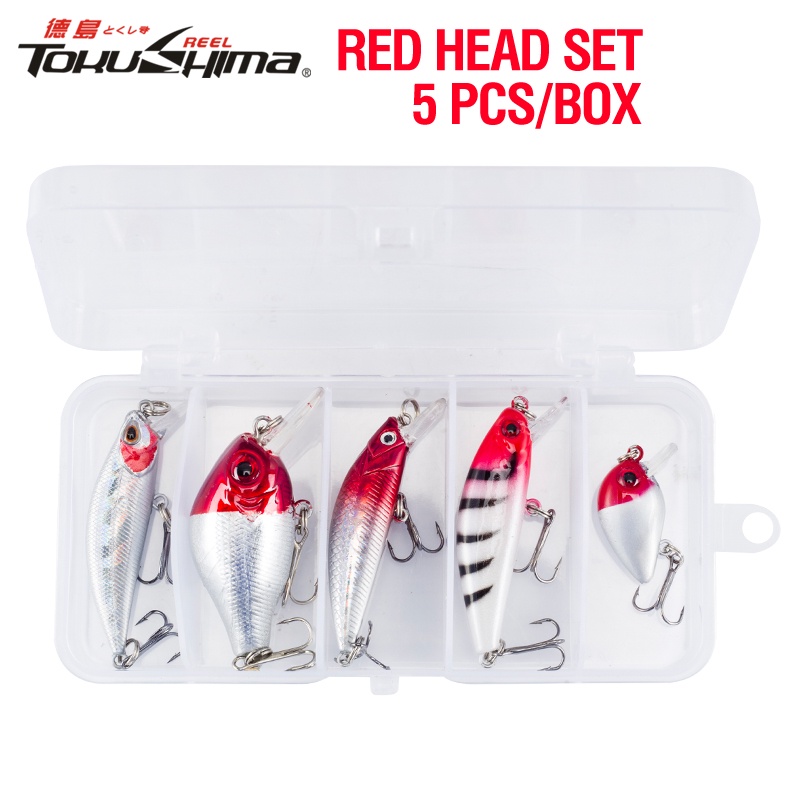 5pcs / Kotak Umpan Pancing Hard Bait Bentuk Ikan Kecil Mata 3D 5 Warna 3 / 5.5 / 5.6 / 5.5 / 5.9cm