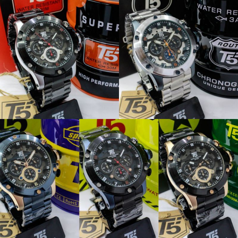 JAM TANGAN PRIA T5 H3760/H 3760 CRONO AKTIF ORIGINAL
