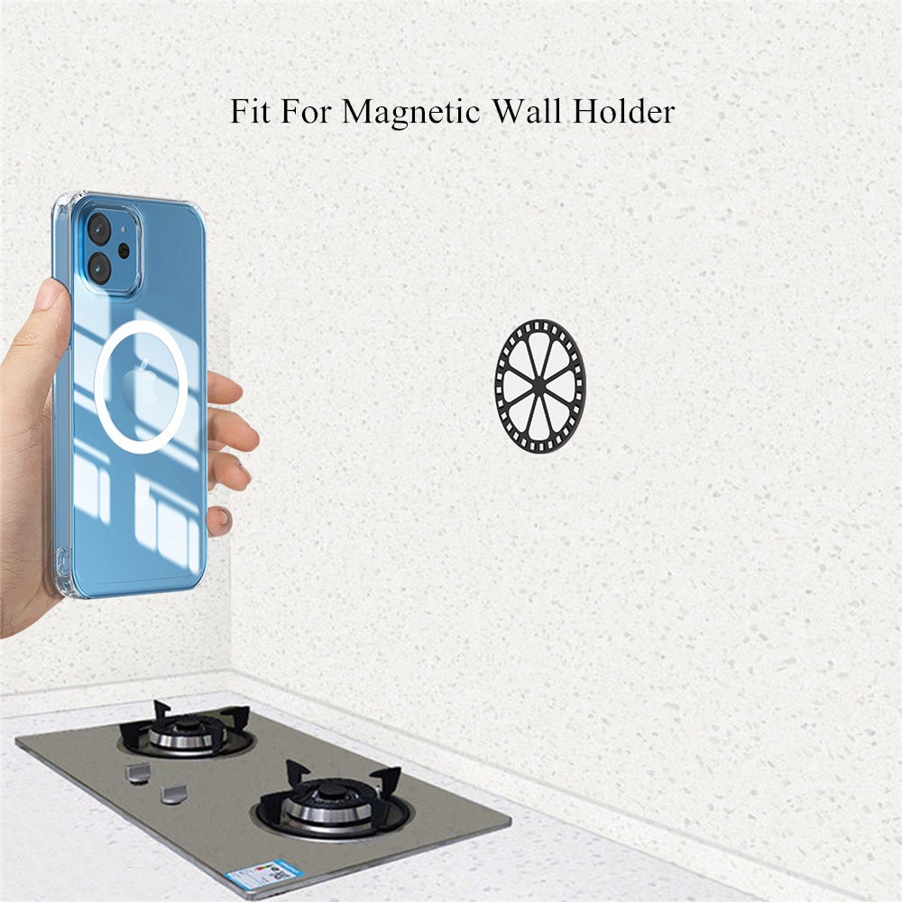 5pcs Stiker Ring Magnetik Wireless Charger Bahan Metal Untuk iphone