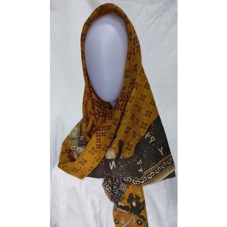 HIJAB VOAL SEGIEMPAT MOTIF | ASA GOLD | akusetiauntukmu