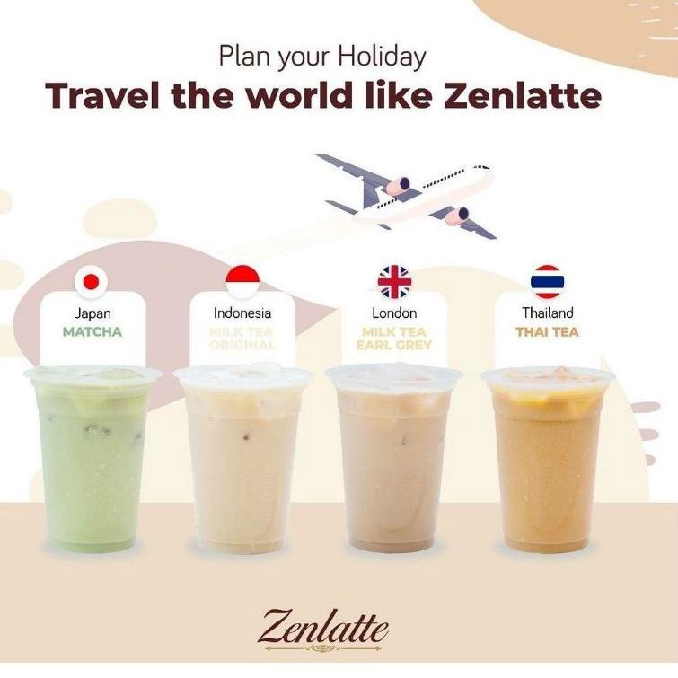

♥BRAND♥ Zenlatte Matcha; Thai Tea; Milk Tea Earl Grey;Milk Tea Original terbaru