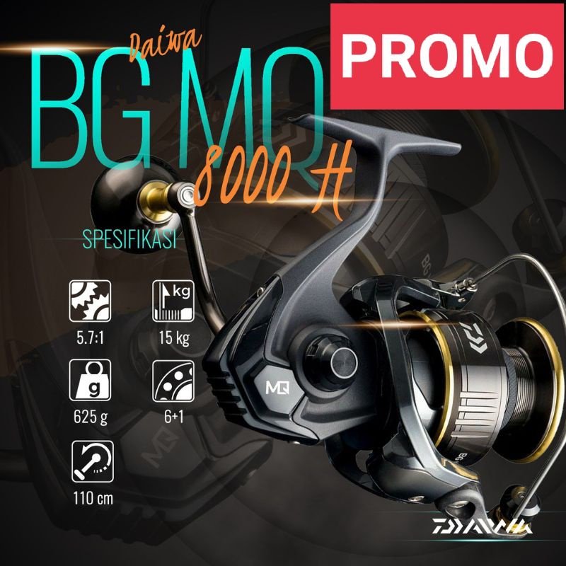 Reel Pancing Spinning Daiwa BG MQ ARK Model 2021, Reel Daiwa BG MQ ARK 5000D - 6000D - 8000H