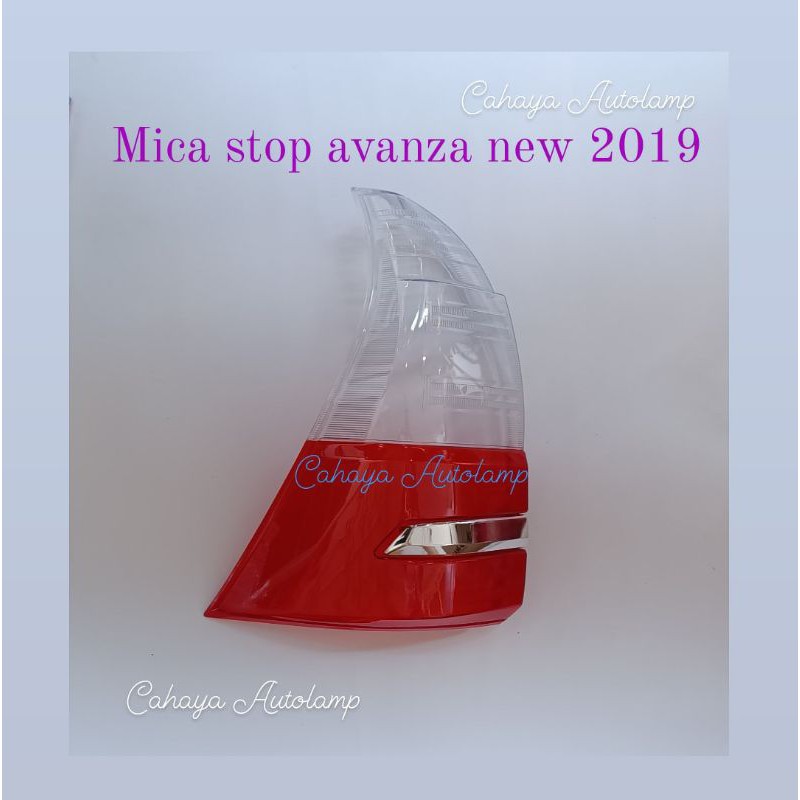 Mica stop avanza new 2019 / kaca lampu belakang / mika stop