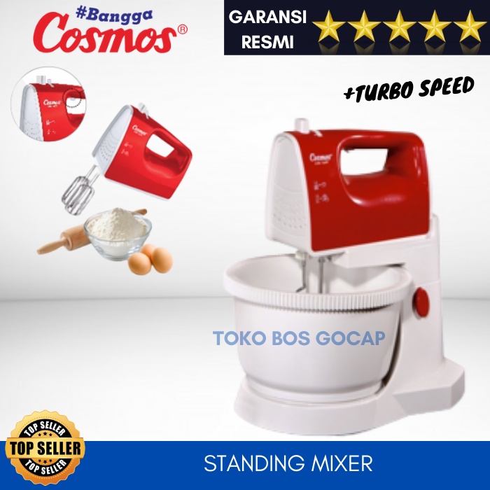 Stand Mixer Cosmos Turbo Pengaduk Adonan Kue Roti Makanan Original Mikser Mangkok Kosmos Terbaru Pro