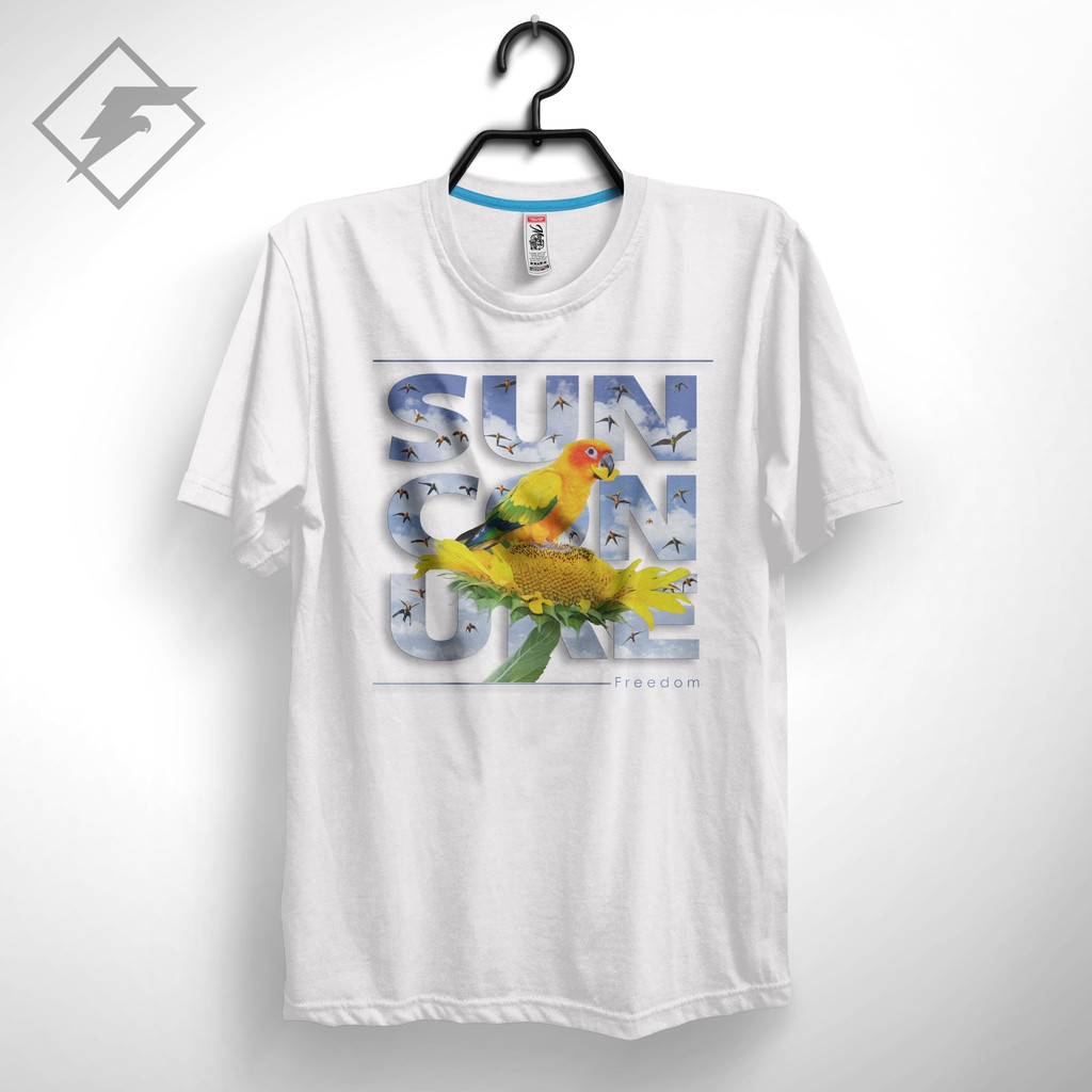KAOS BURUNG SUN CONURE FLOWER 02