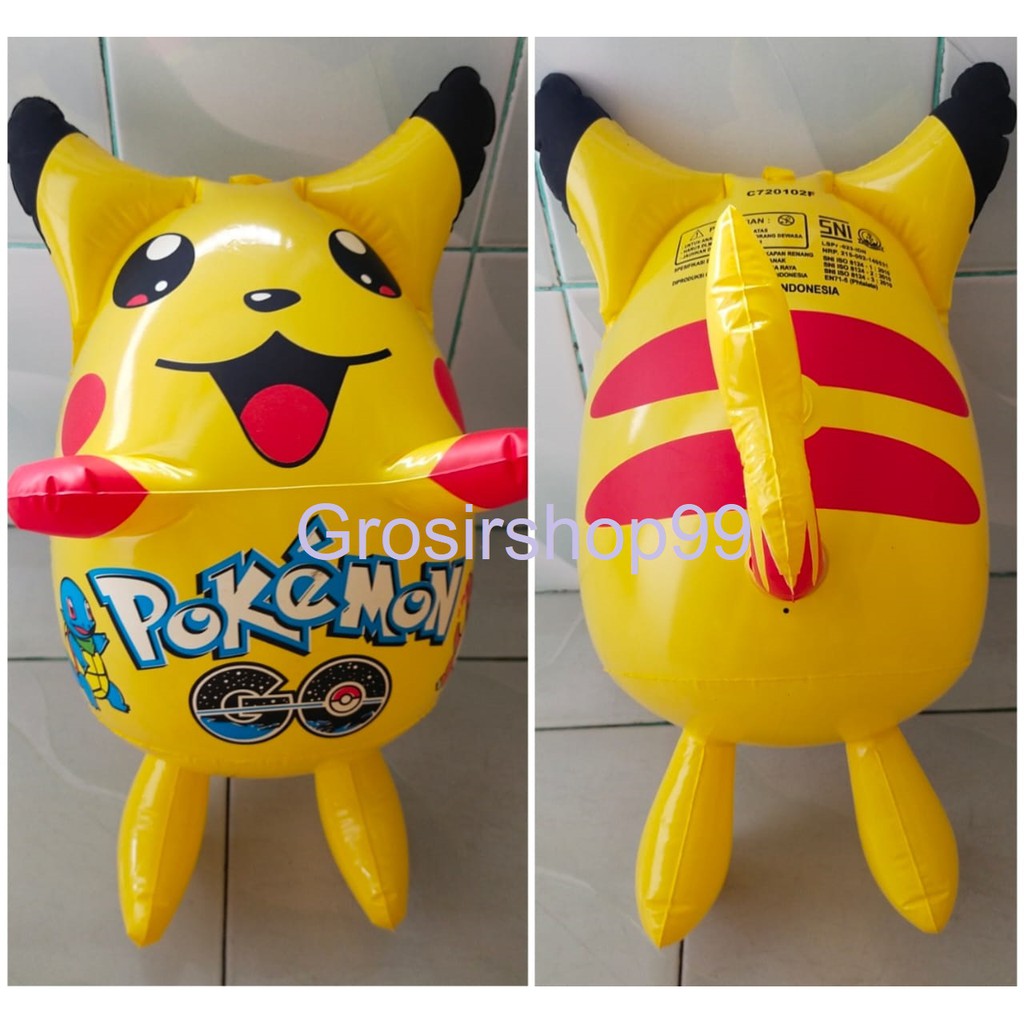 Mainan Balon Tiupan Boneka Pokemon  Bahan PVC SNI