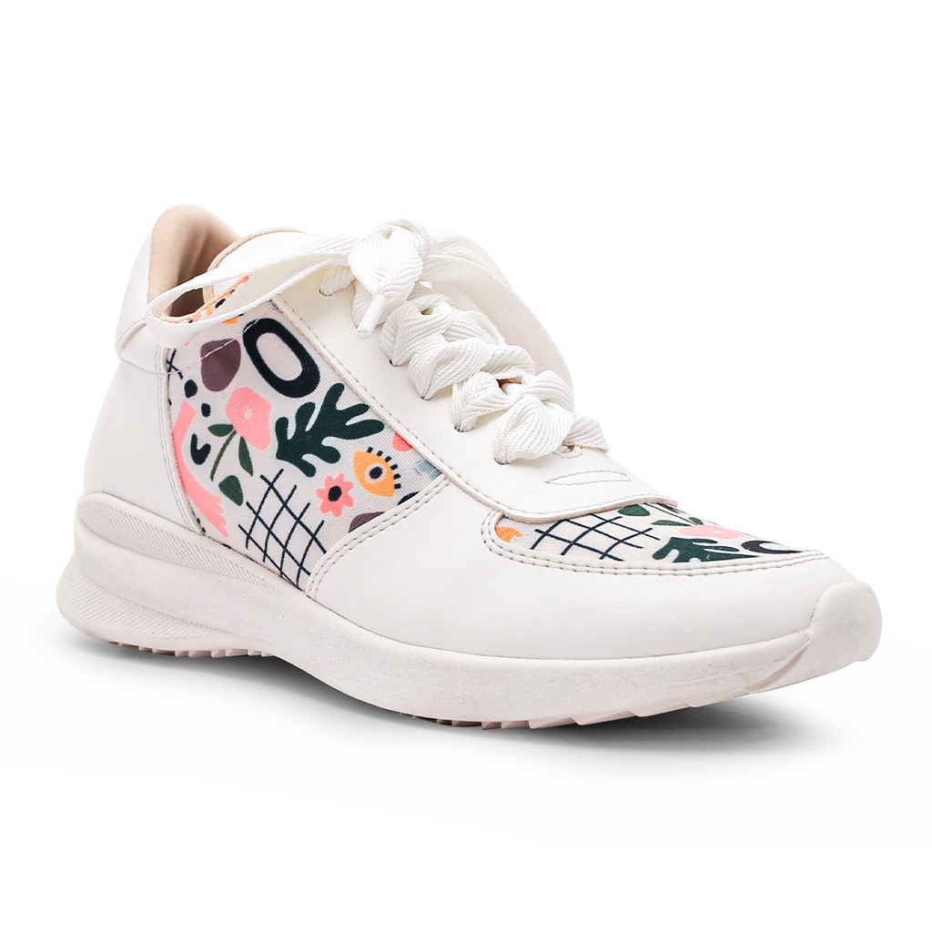 KHK by Khakikakiku Sasha Botanical White Sneakers