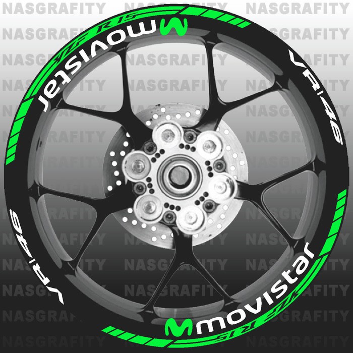 Rim Sticker velg yamaha R15 movistar