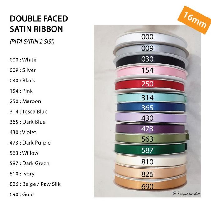 

Best Product!!! 50 Yard Pita Satin Import/ Double Faced Satin 16Mm - Paling Dicari