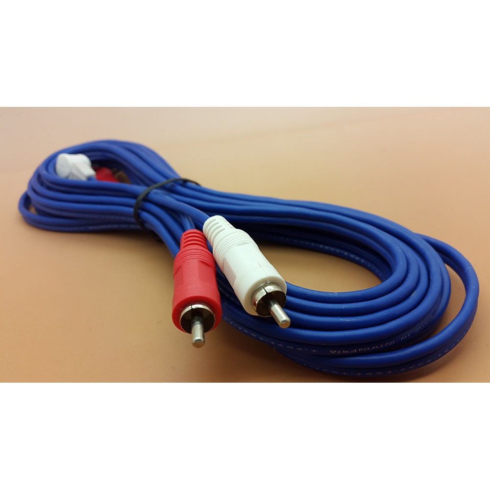 Kabel AUDIO RCA 2 K 2 Male Merk KITANI ( Cable RCA ) Panjang 5m