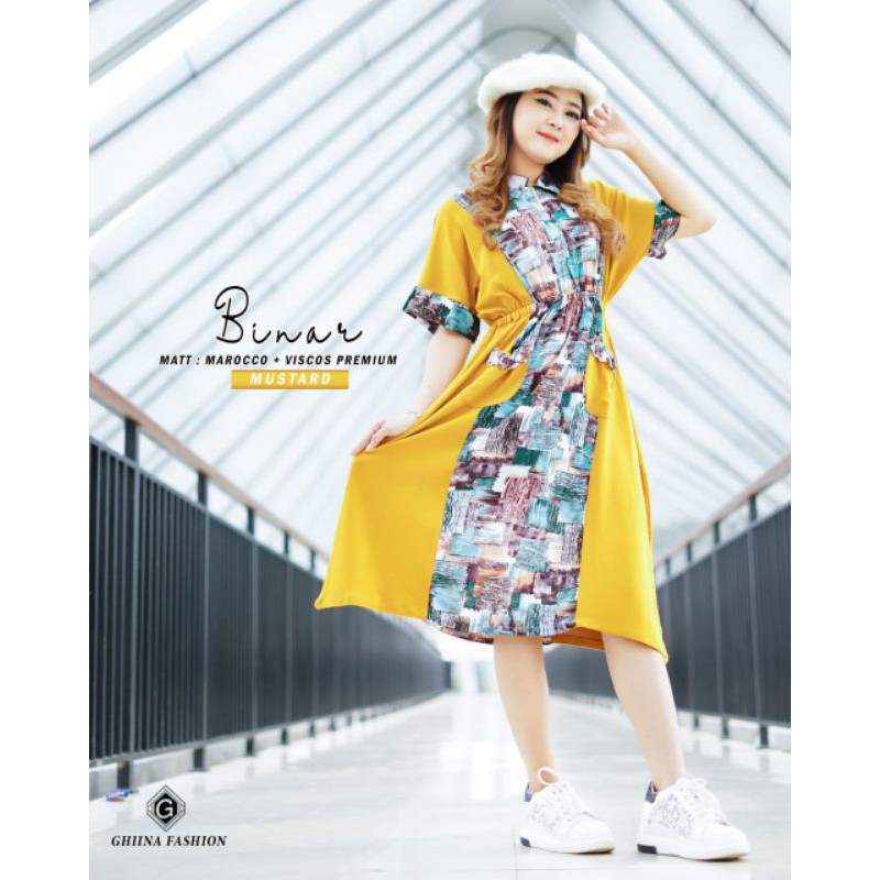 Binar Dress Ghina Fashion
