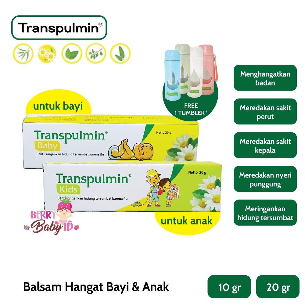 Transpulmin Baby Kids Balsam Balsem Telon Bayi Anak 10gr 20gr Berry Mart