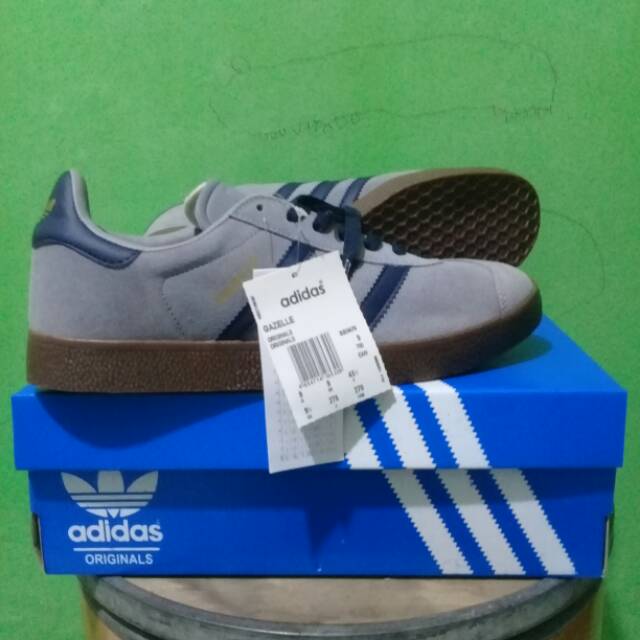 Adidas gazelle khaqi gum original indonesia