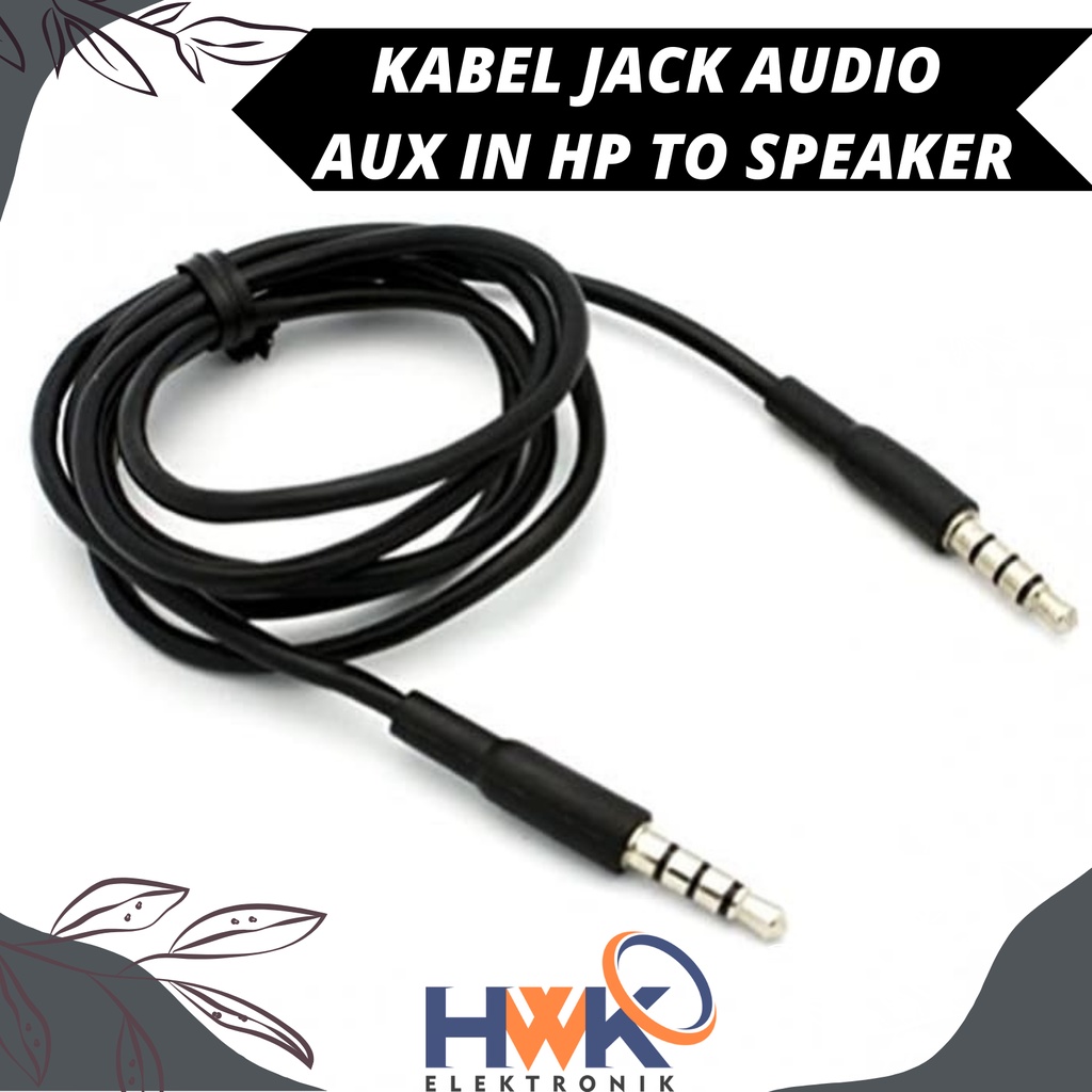 KABEL JACK AUDIO AUX MENGHUBUNGKAN HP KE SPEAKER PANJANG 1,5 METER