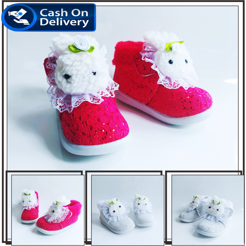 SEPATU ANAK PEREMPUAN BABY BOOTS KELINCI bisa cod termurah