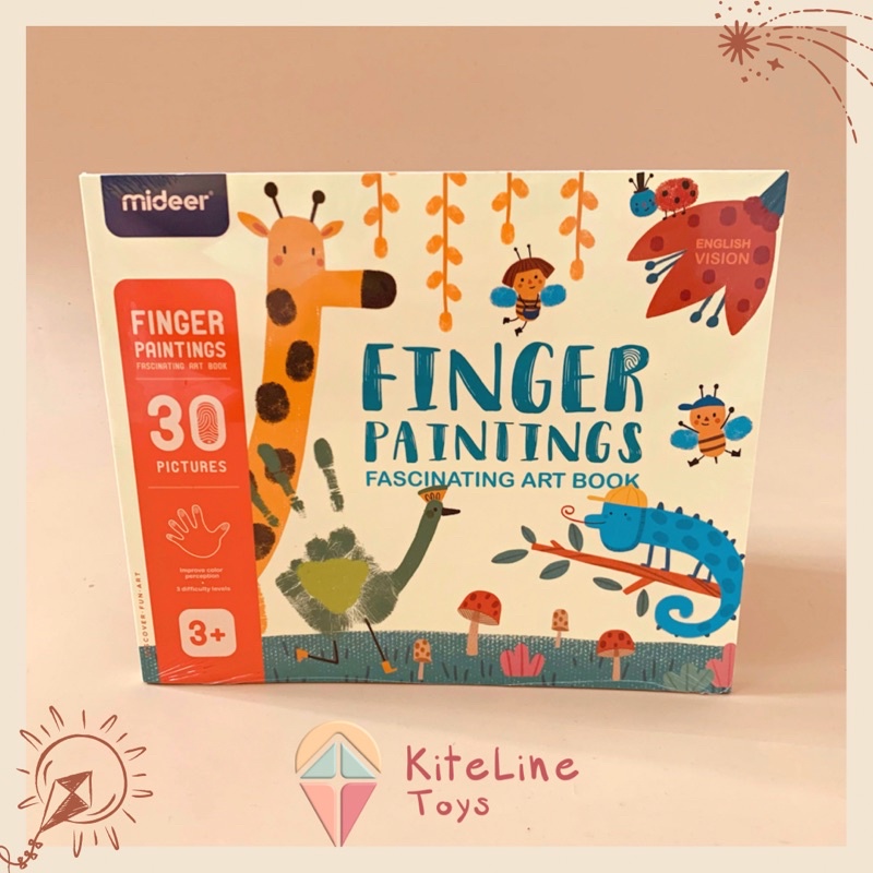 

Mideer Finger Paint Art Book Painting Buku Mewarnai Cat Tangan Anak Mainan Edukasi Anak Sensory Play