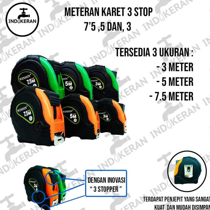 

Diskon INDOKERAN - Meteran Karet Tukang Measuring Tape - 5 Meter - High Quali Diskon