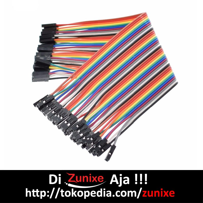 KABEL JUMPER DUPONT 20CM 10 BUAH FEMALE - FEMALE ARDUINO UNO MEGA RASPBERRY