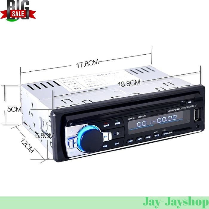 Bluetooth Tape Audio Mobil Multifungsi Bluetooth USB MP3 FM Radio