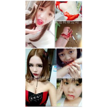 Fake blood bottle plasma darah palsu properti cosplay vampir botol prank halloween