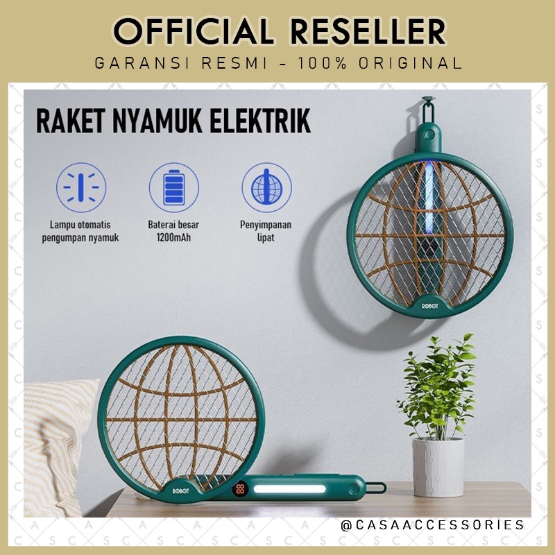 Robot RT-MS01 Raket Nyamuk Elektrik Folding Electric Mosquito UV Trap