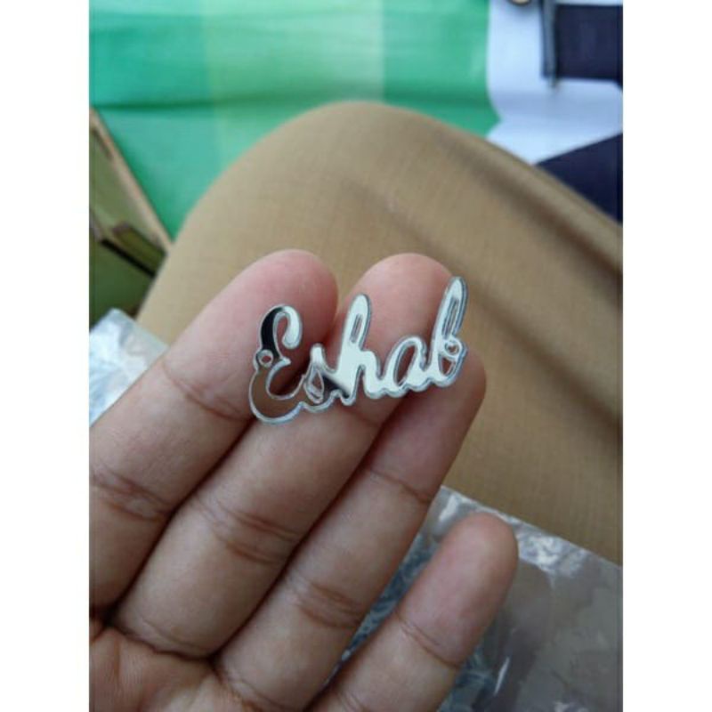 CUTTING HURUF INITIAL/LOGO DARI AKRILIK /LOGO HIJAB