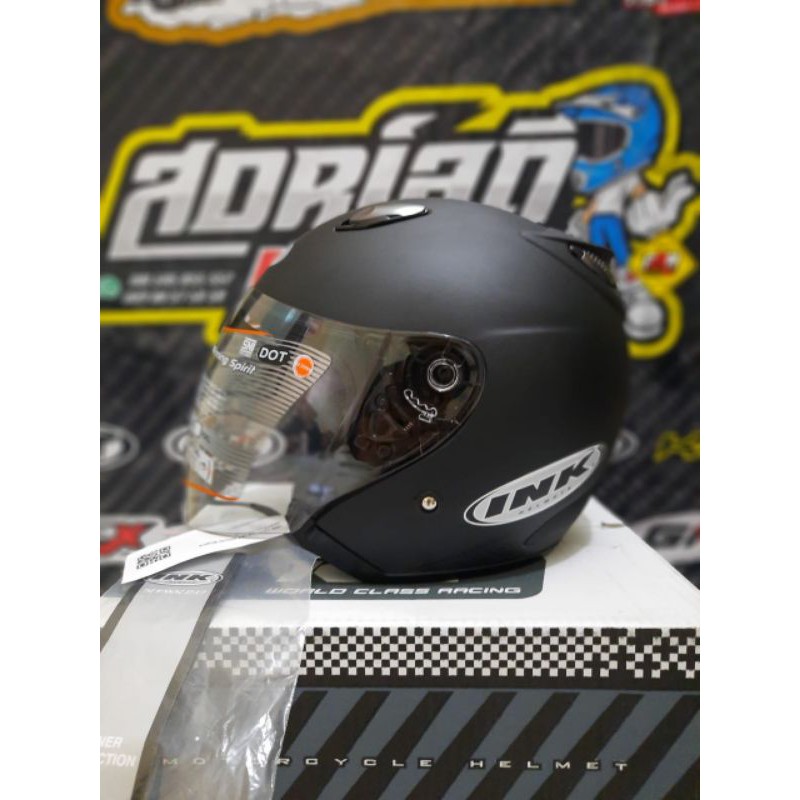 HELM INK CENTRO JET SOLID BLACK MATT HELM INK CENTRO HITAM DOFF BLACK DOFF SNI ORI GARANSI MURAH